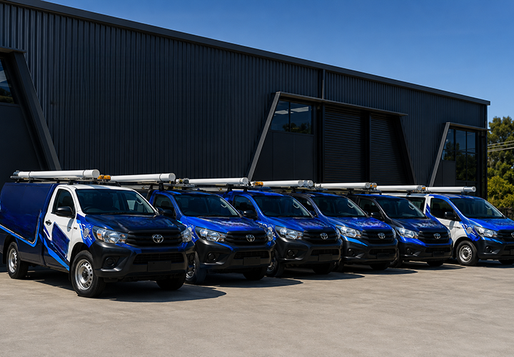 Fleet of Alexandria Blocked Drains plumbing vans