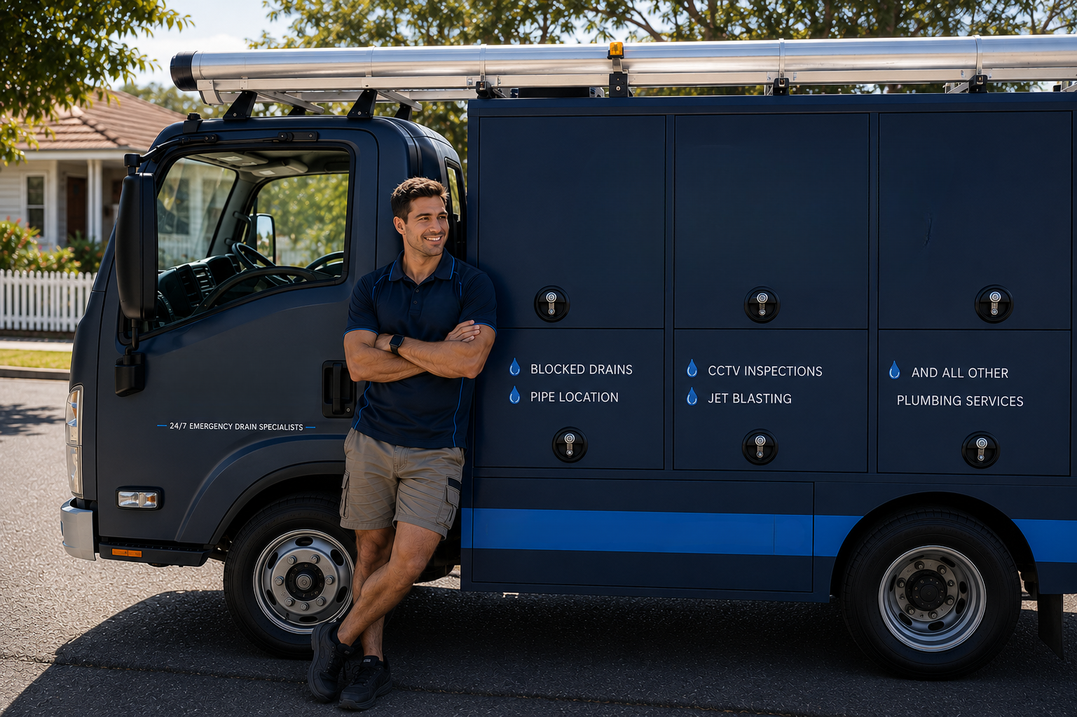 Plumber with Alexandria Blocked Drains van
